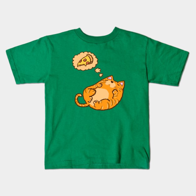 Pizza Dreams Kids T-Shirt by RadicalLizard